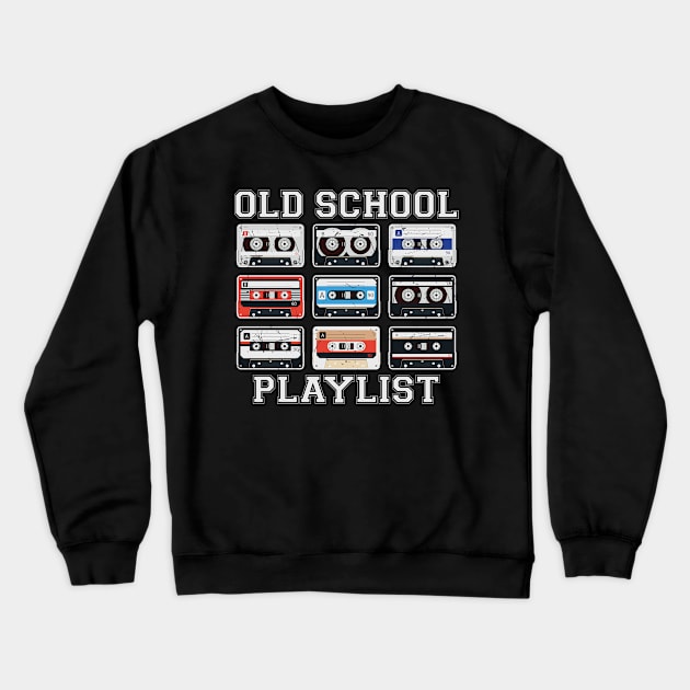 Old School Playlist Crewneck Sweatshirt by Barang Alus